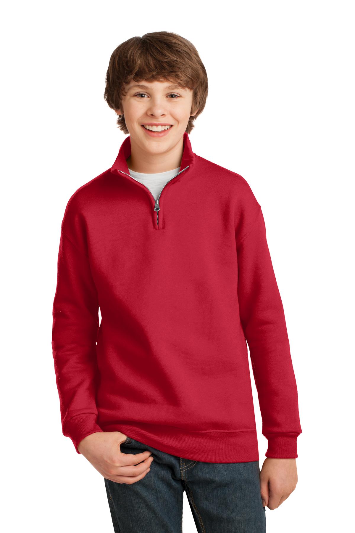 DISCONTINUED JERZEES ® Youth NuBlend ® 1/4-Zip Cadet Collar Sweatshirt. 995Y