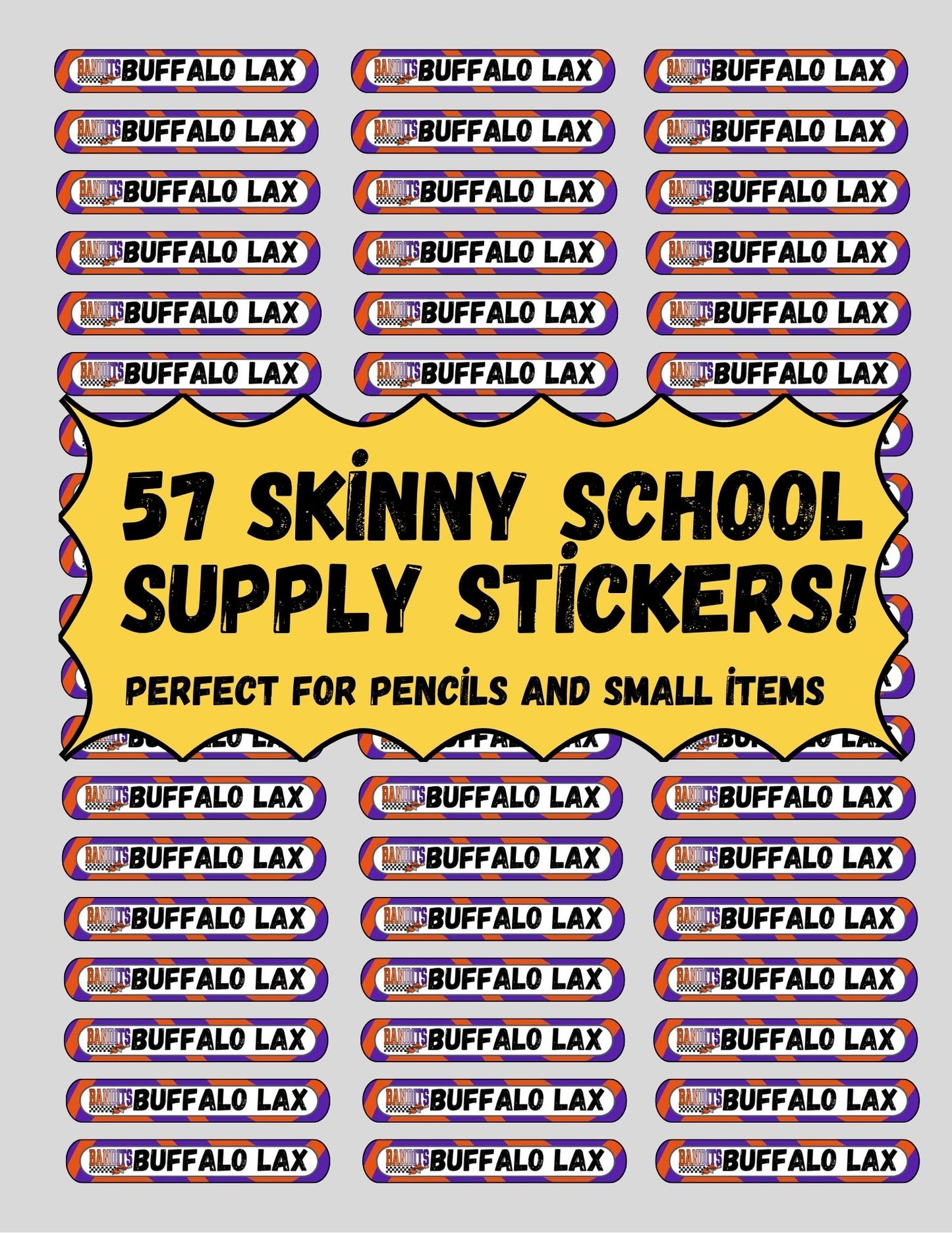Skinny School Supply Labels