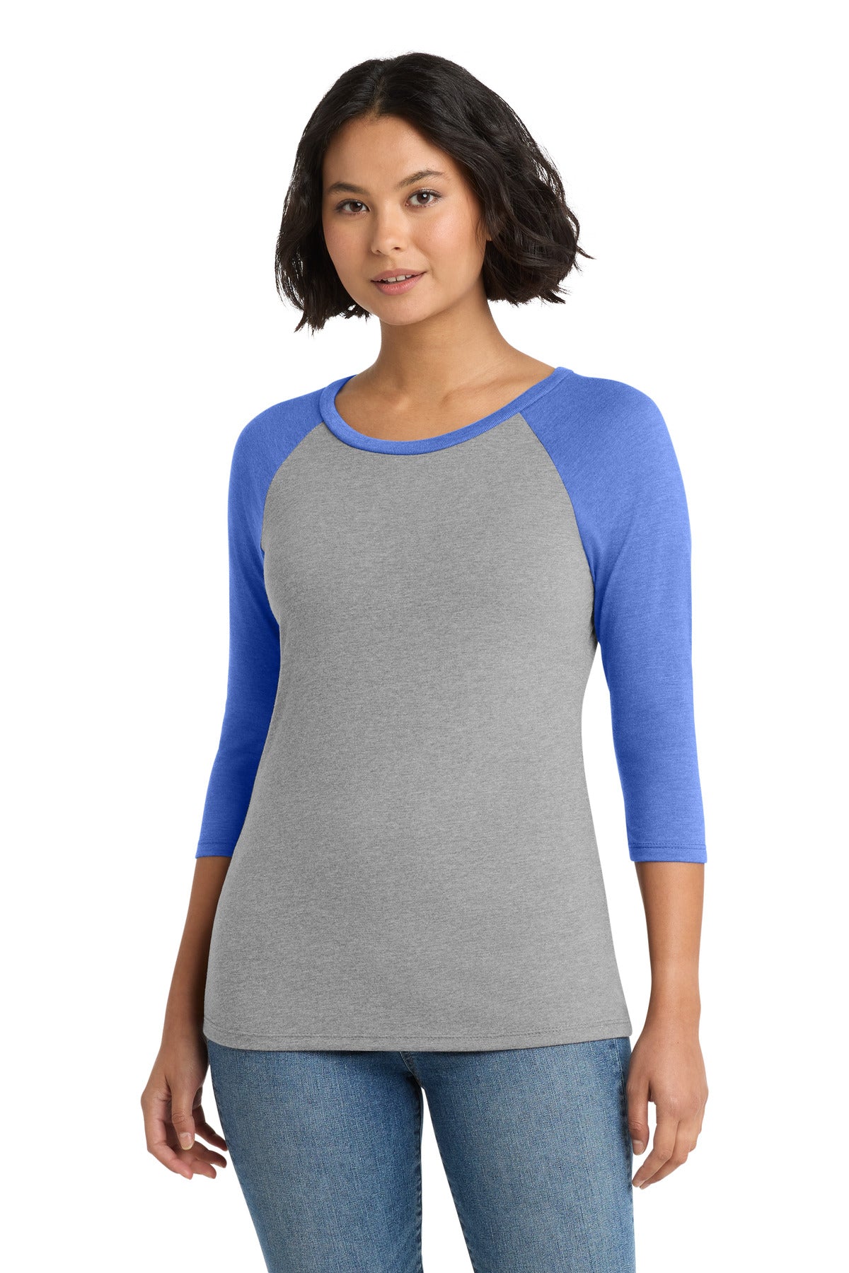 District ® Women's Perfect Tri ® 3/4-Sleeve Raglan. DM136L