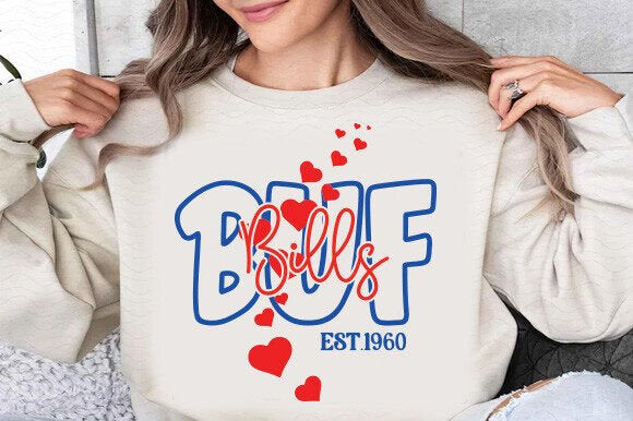 BILLS FOOTBALL W/ HEARTS | $2 TUESDAY DTF TRANSFER
