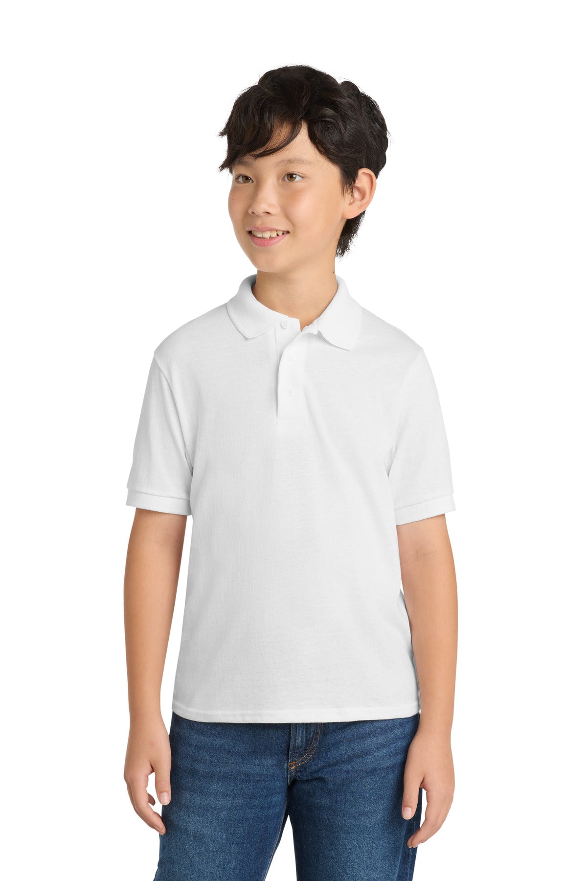Port & Co ® Youth Core Blend Jersey Knit Polo. KP55Y