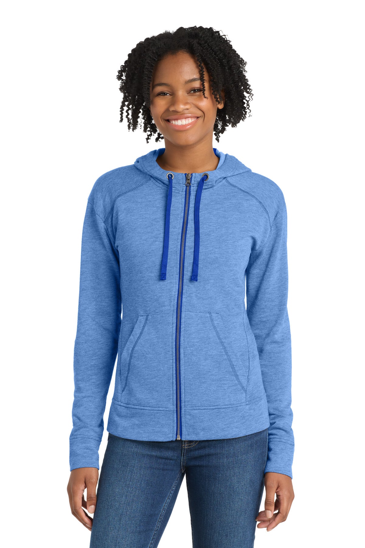 Sport-Tek ® Women's PosiCharge ® Tri-Blend Wicking Fleece Full-Zip Hooded Jacket LST293