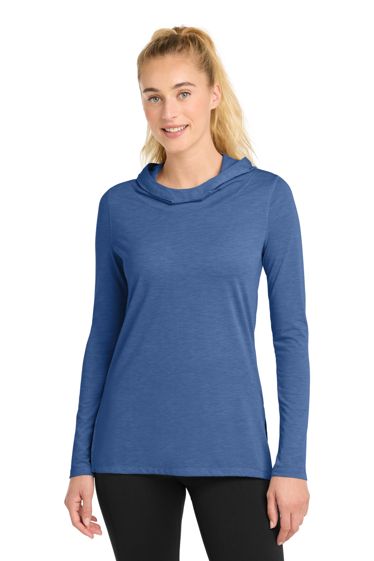 Sport-Tek ® Women's PosiCharge ® Tri-Blend Wicking Long Sleeve Hoodie LST406