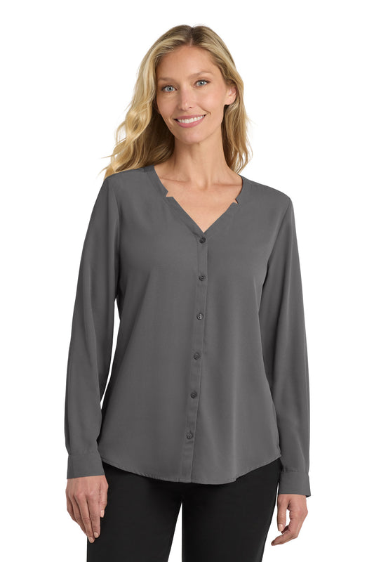 Port Authority ® Women's Long Sleeve Button-Front Blouse. LW700