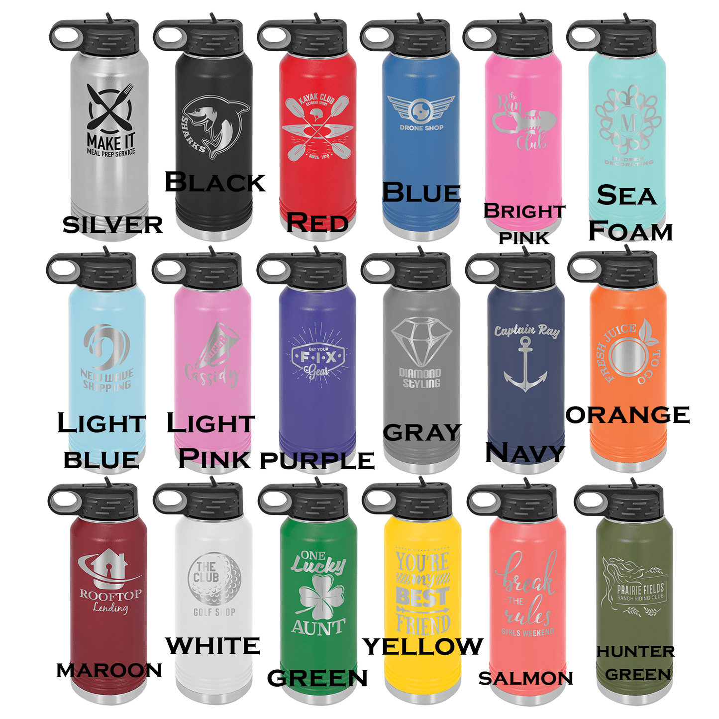 32oz Custom Greek Water Bottle