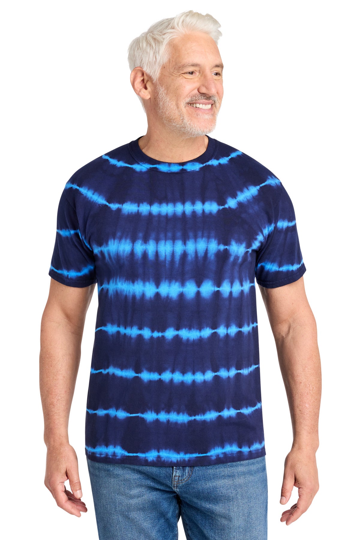 Port & Co ® Allover Stripe Tie-Dye Tee PC142