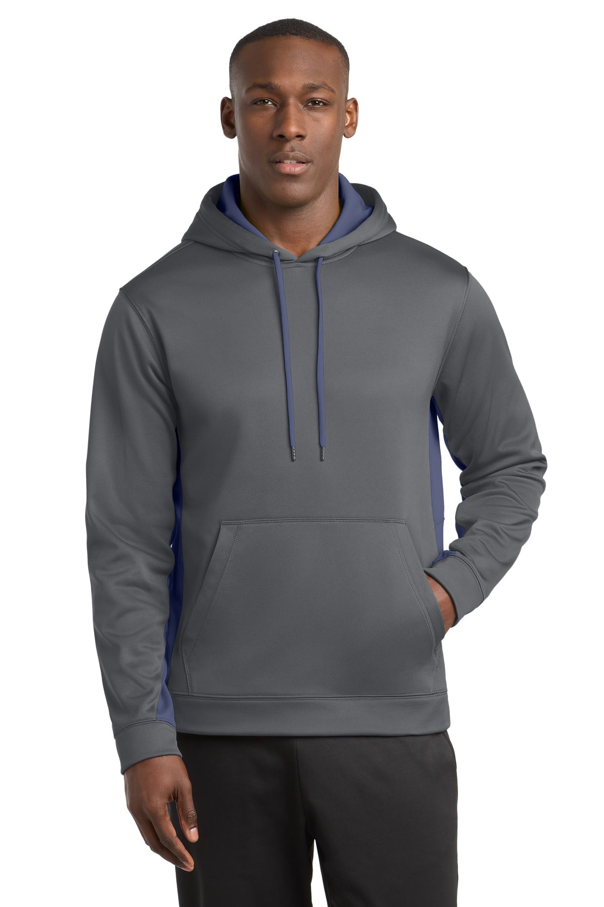 Sport-Tek ® Sport-Wick ® Fleece Colorblock Hooded Pullover. ST235