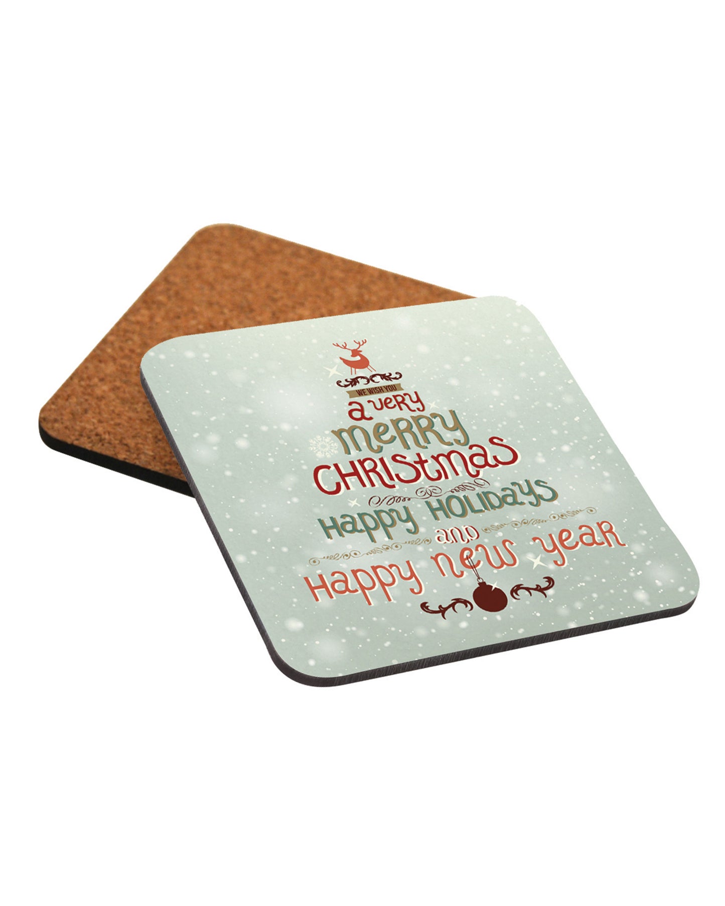 Square Coaster w/ Cork Back - Set of 4