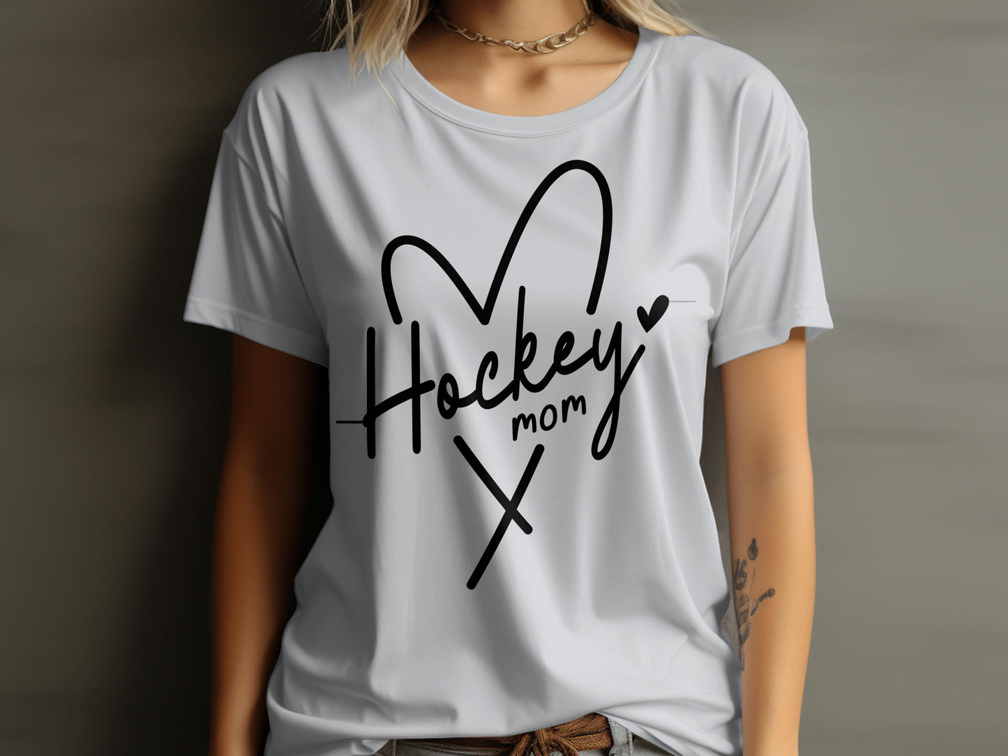 Hockey Mom Heart - DTF (Direct to Film)