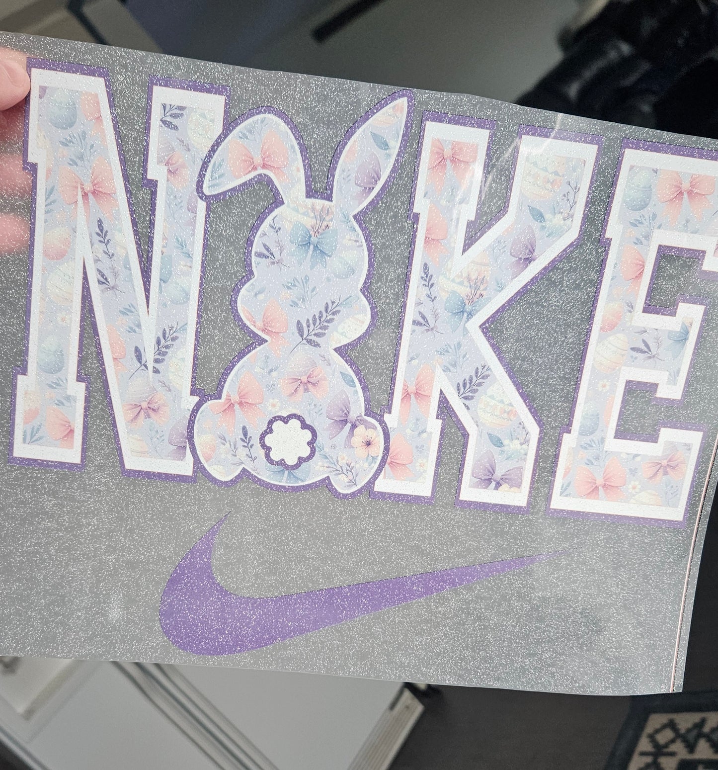 Swoosh Bunny - Glitter DTF