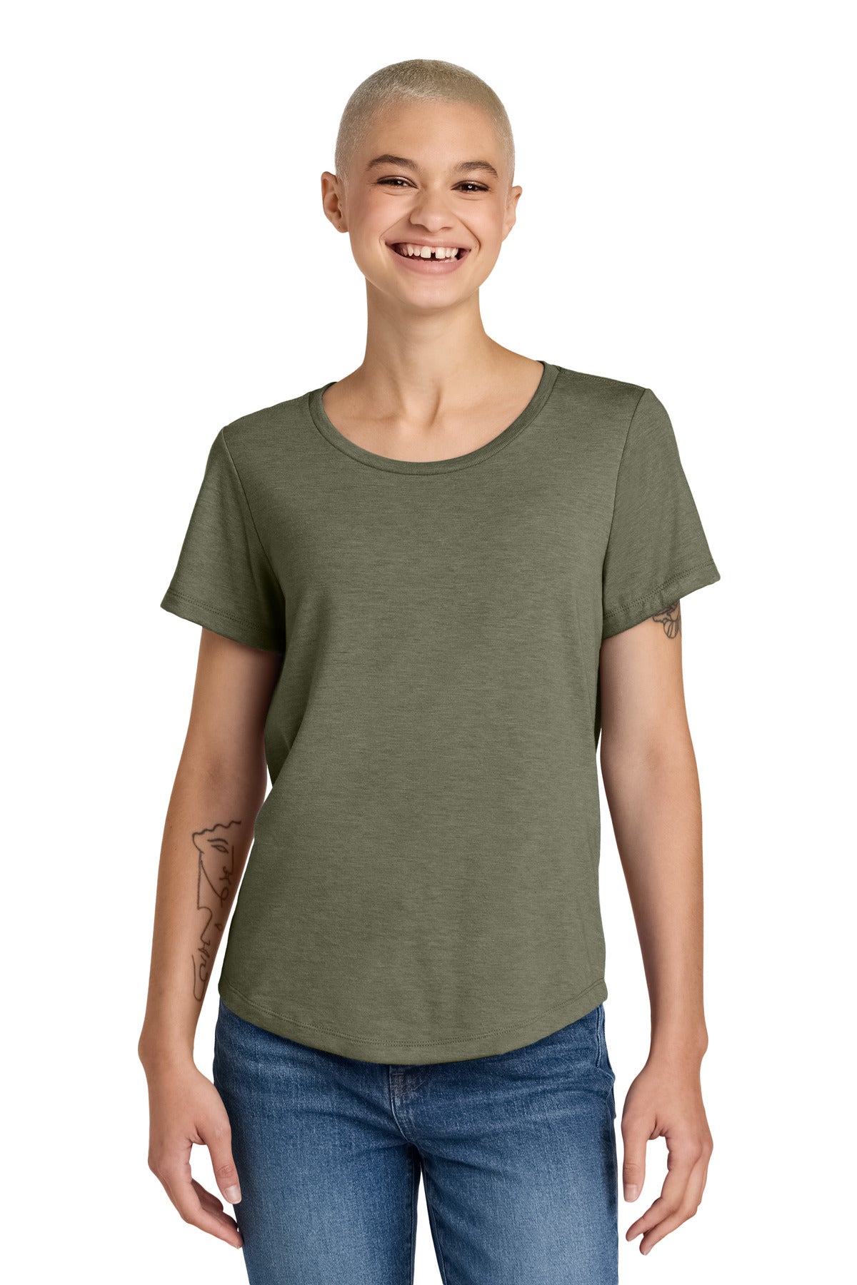 Allmade ®  Women's Relaxed Tri-Blend Scoop Neck Tee AL2015