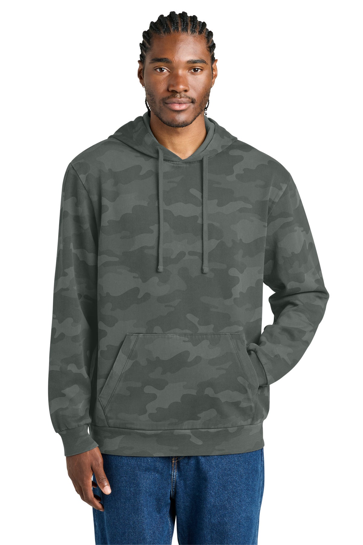 District Wash ™  Camo Fleece Hoodie DT2200C