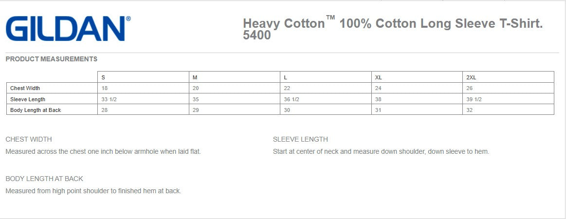 Gildan® - Heavy Cotton™ 100% Cotton Long Sleeve T-Shirt