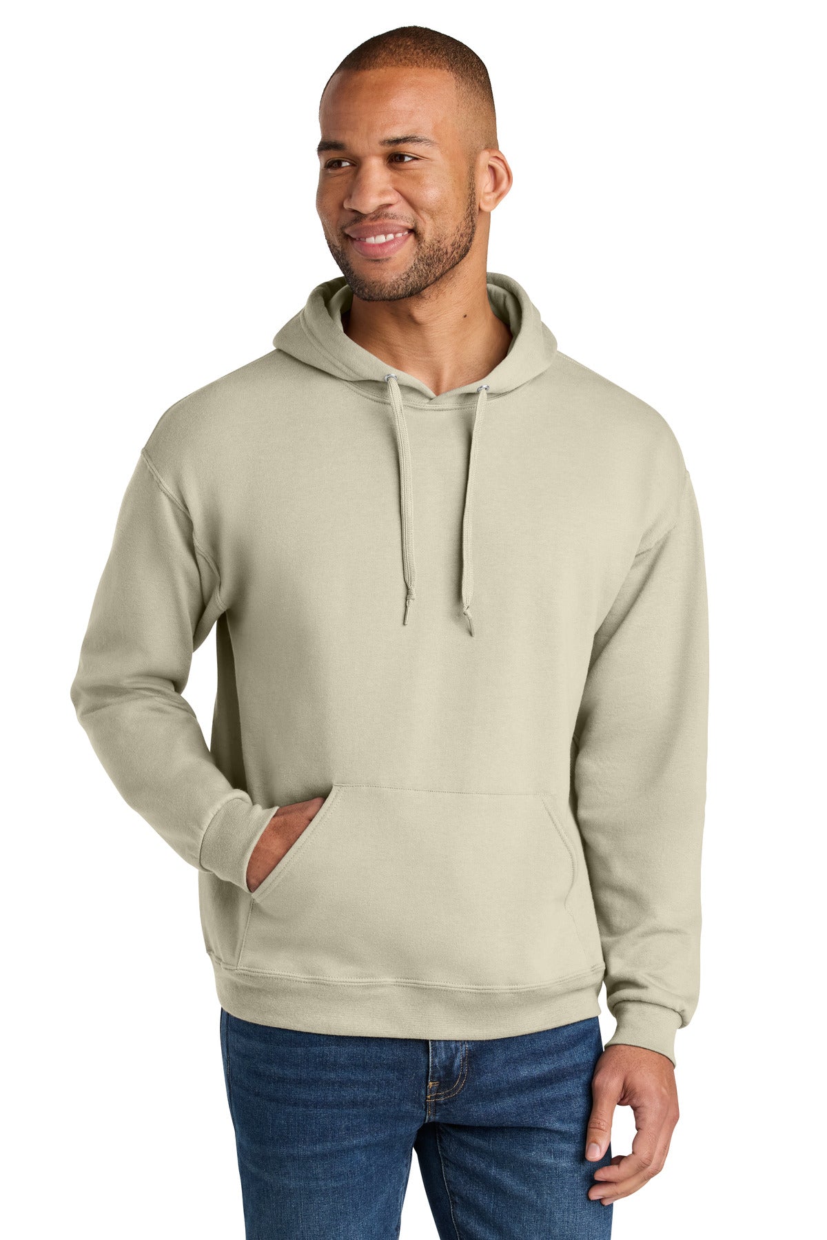 Jerzees Ultimate ™  Unisex CVC Ring Spun Hooded Sweatshirt IC49M