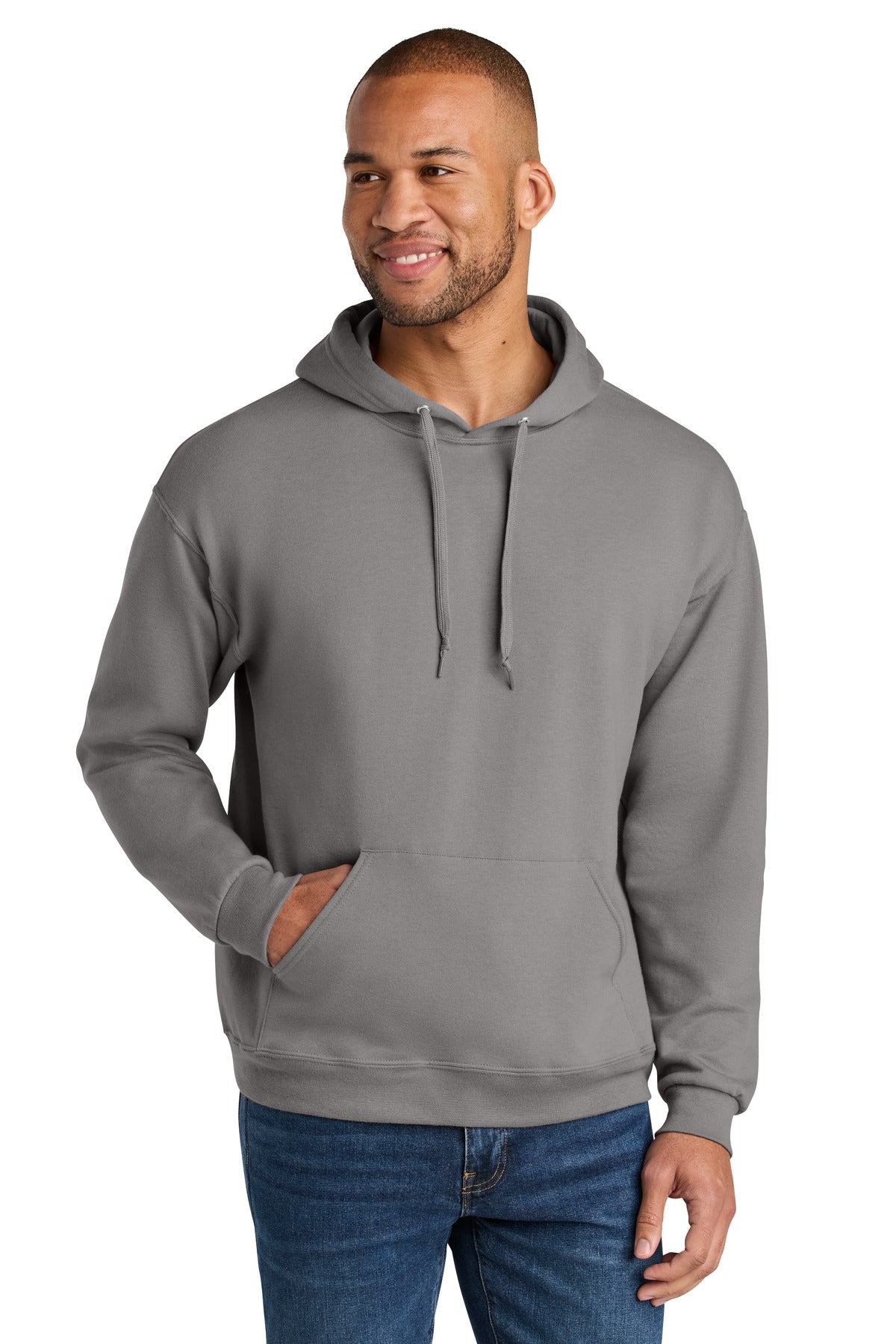 Jerzees Ultimate ™  Unisex CVC Ring Spun Hooded Sweatshirt IC49M