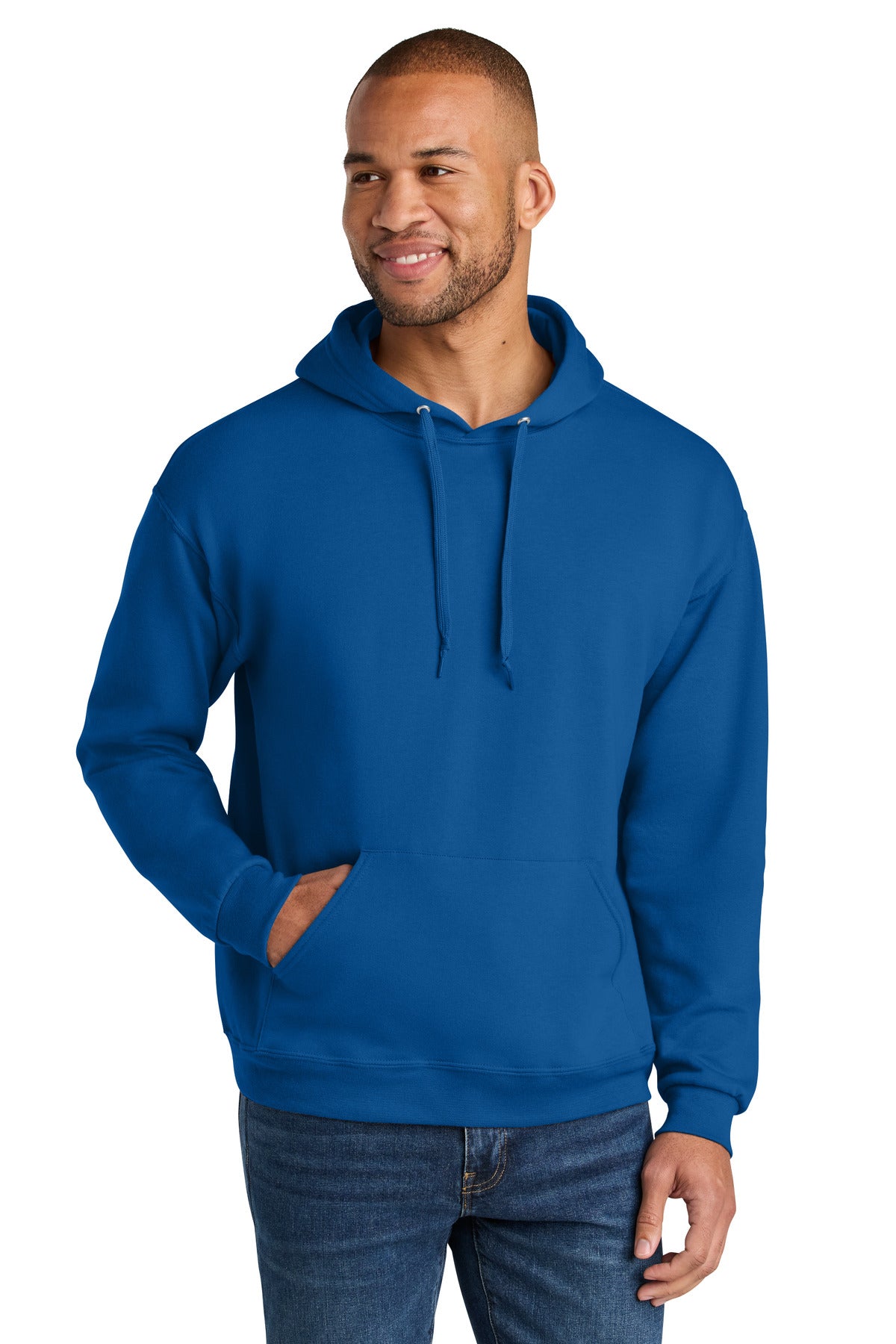Jerzees Ultimate ™  Unisex CVC Ring Spun Hooded Sweatshirt IC49M