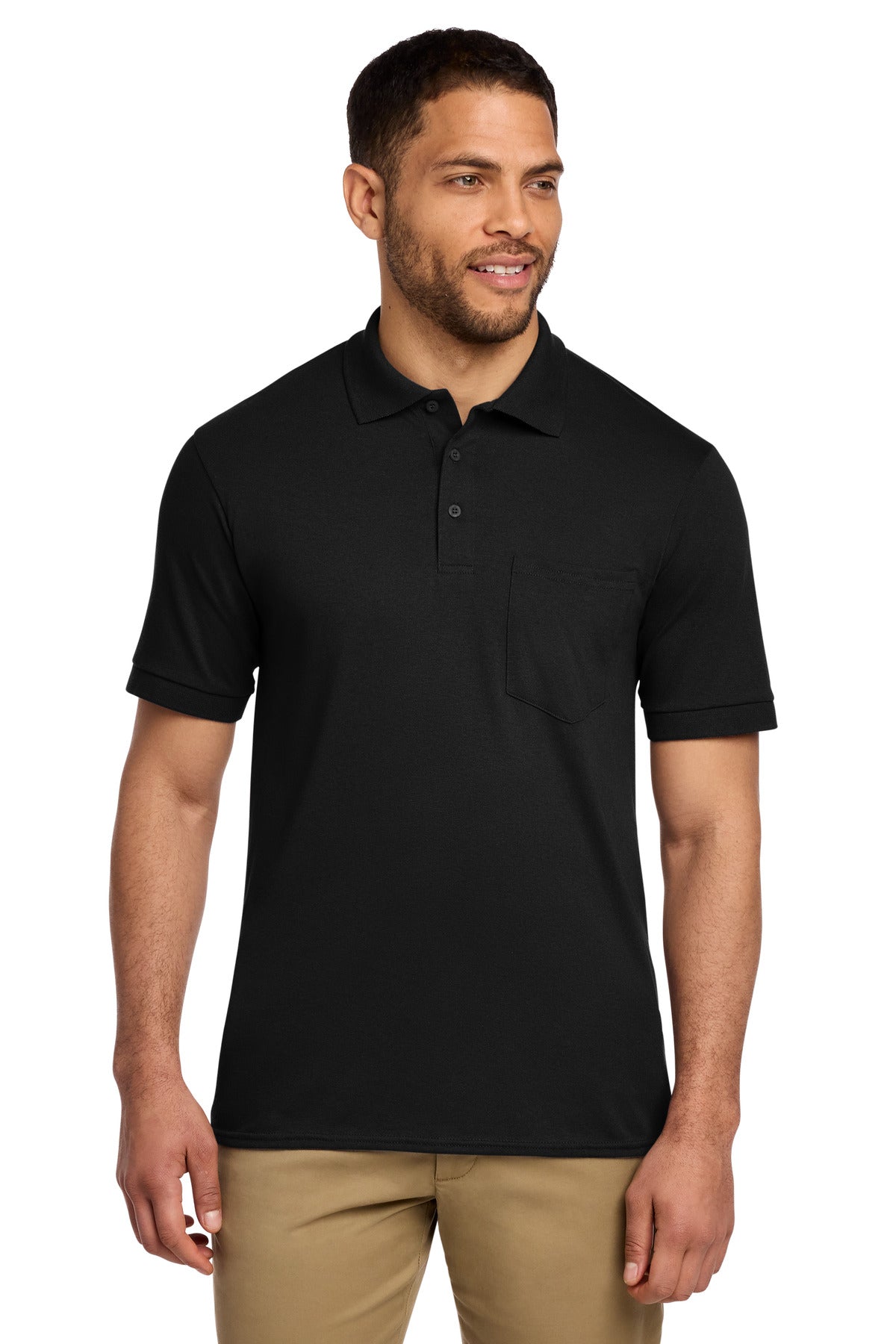 Port & Co ®  Core Blend Jersey Knit Pocket Polo. KP55P