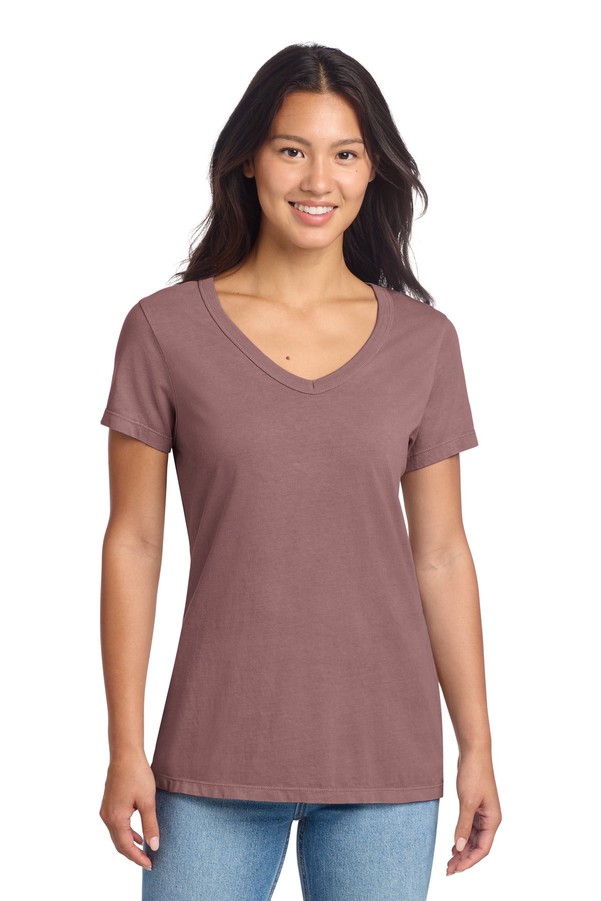 Port & Co ®  Women's Beach Wash ®  Garment-Dyed V-Neck Tee LPC099V
