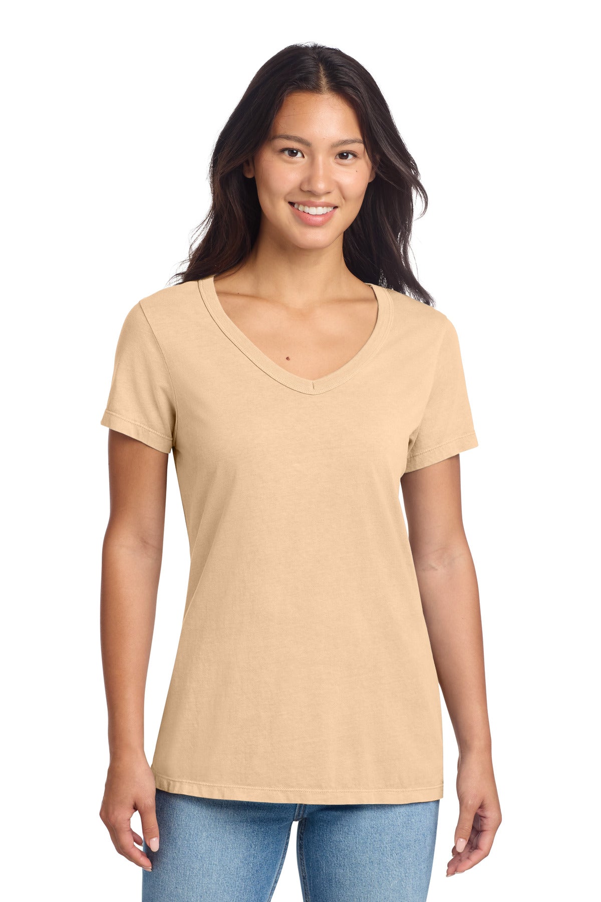 Port & Co ®  Women's Beach Wash ®  Garment-Dyed V-Neck Tee LPC099V