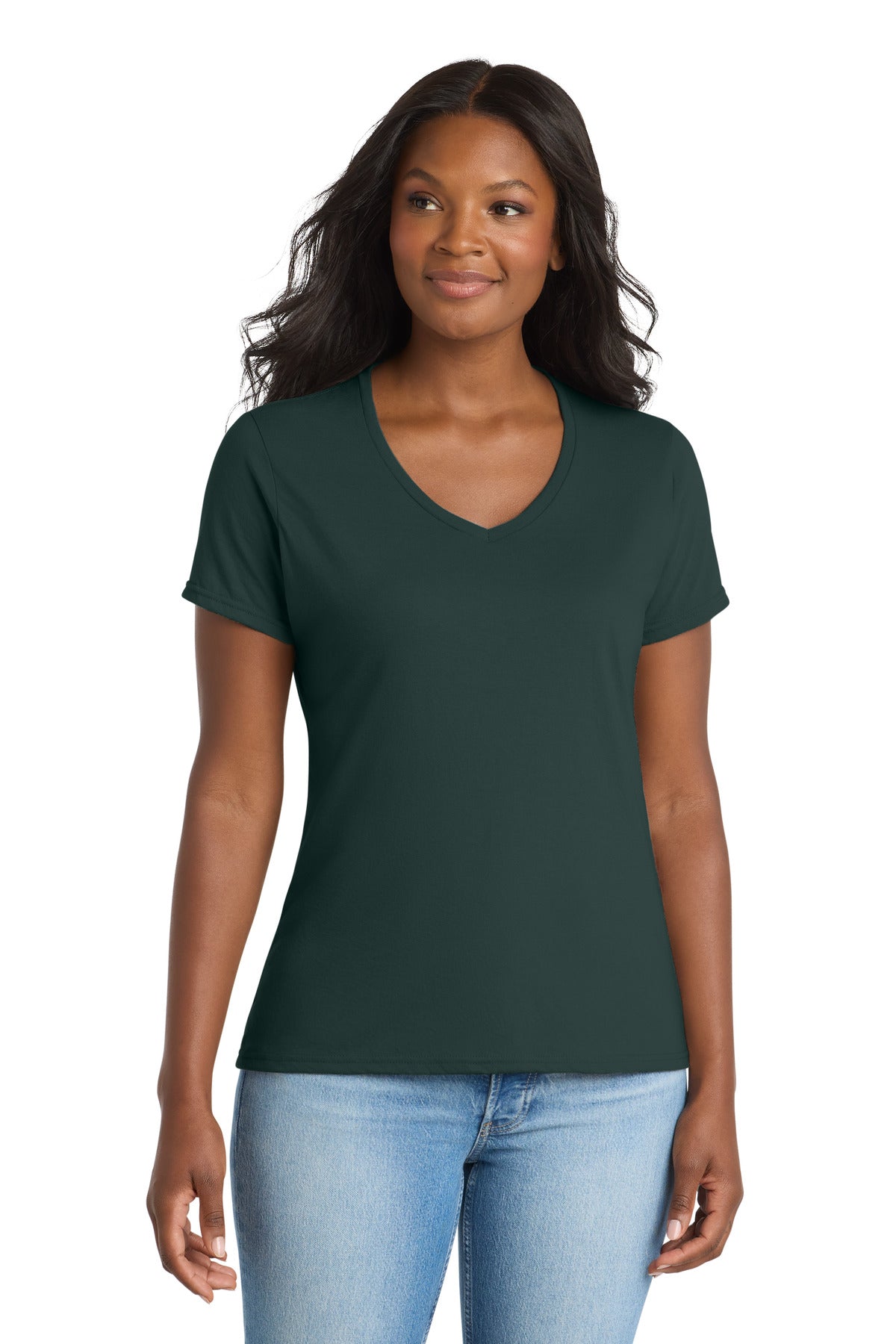 Port & Co ®  Women's Performance Blend V-Neck Tee. LPC381V