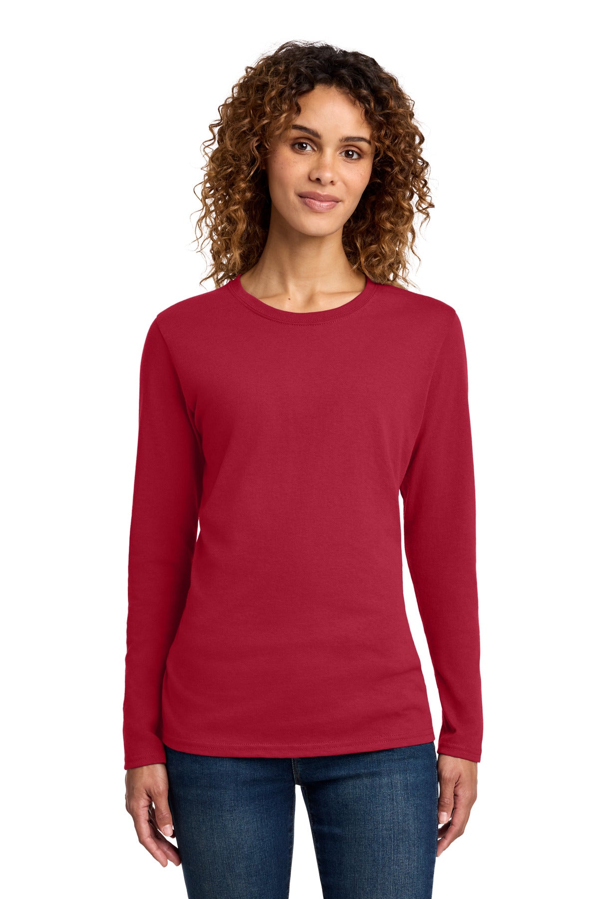 Port & Co ®  Women's Long Sleeve Core Cotton Tee. LPC54LS