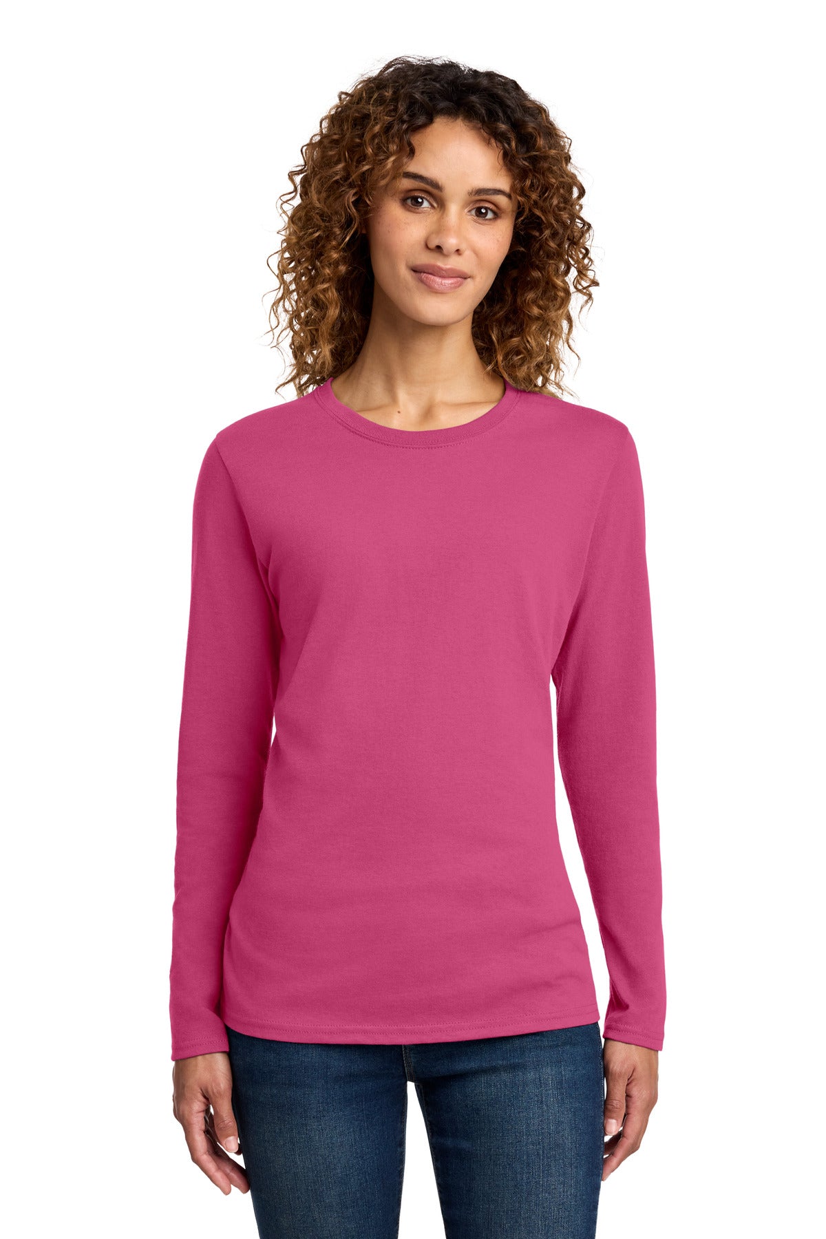 Port & Co ®  Women's Long Sleeve Core Cotton Tee. LPC54LS