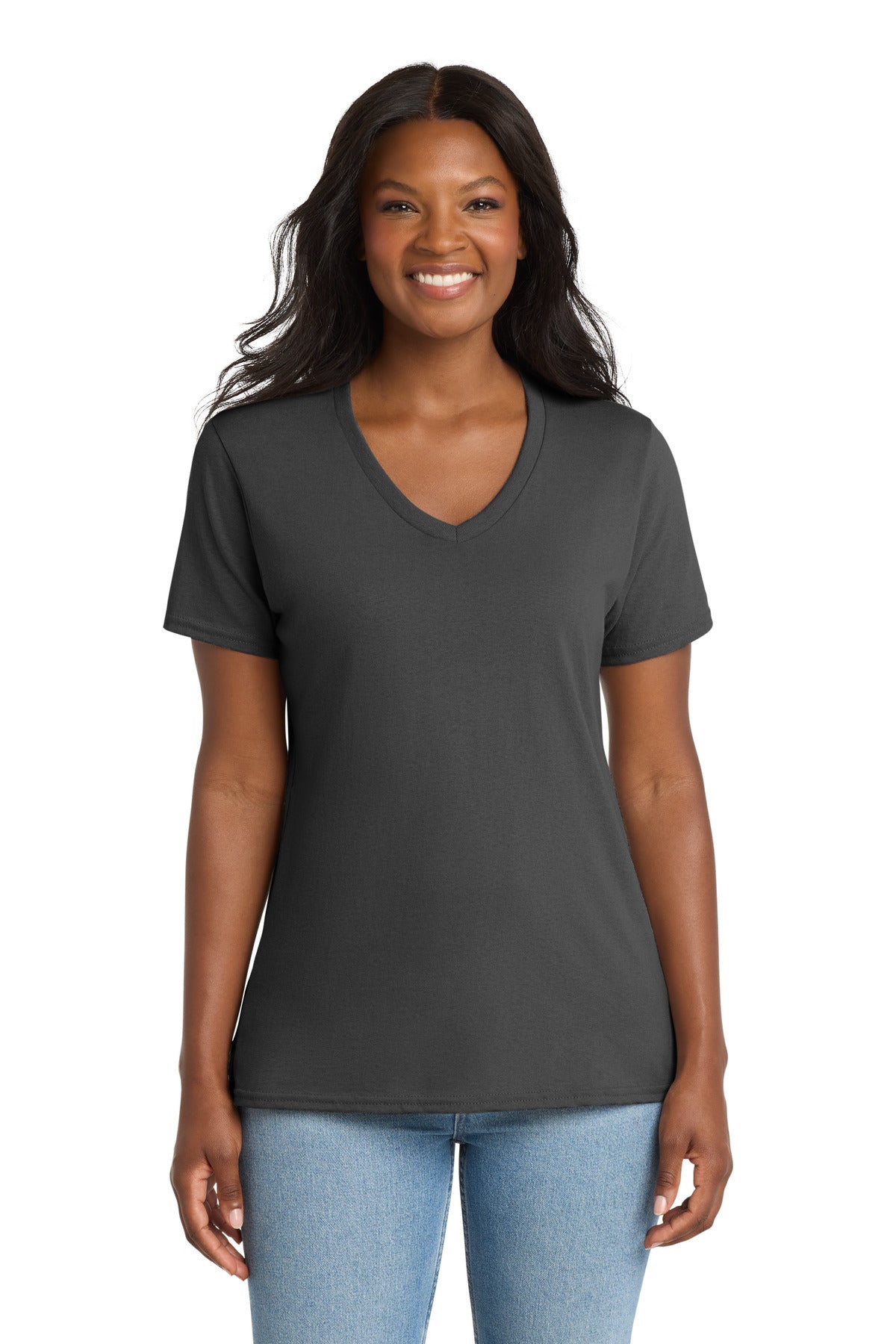Port & Co ®  Women's Core Cotton V-Neck Tee. LPC54V