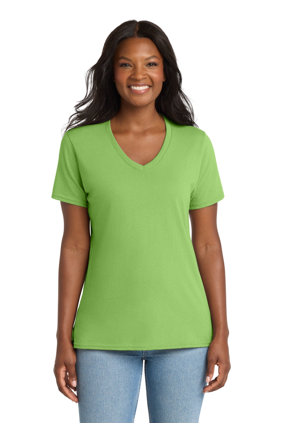 Port & Co ®  Women's Core Cotton V-Neck Tee. LPC54V