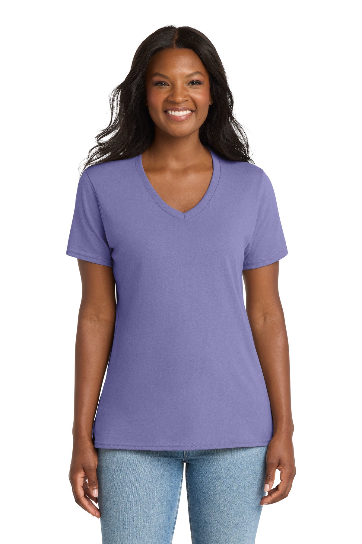 Port & Co ®  Women's Core Cotton V-Neck Tee. LPC54V