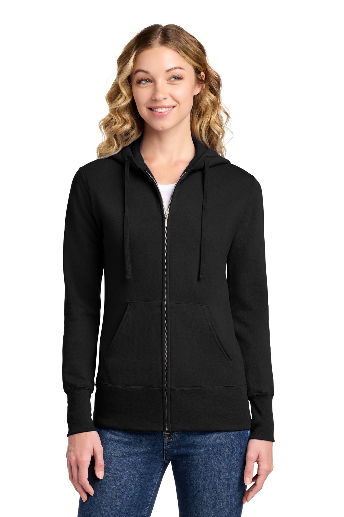 Port & Co ™  Women's Core Fleece Full-Zip Hooded Sweatshirt. LPC78ZH
