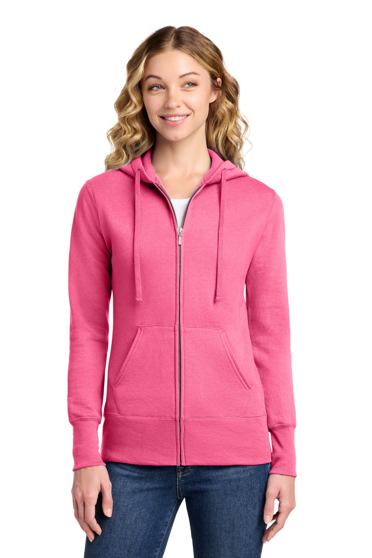Port & Co ™  Women's Core Fleece Full-Zip Hooded Sweatshirt. LPC78ZH