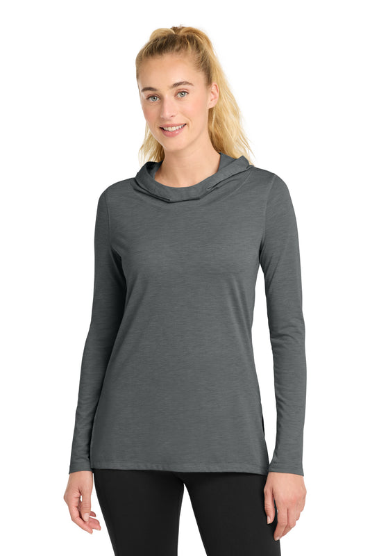 Sport-Tek ®  Women's PosiCharge  ®  Tri-Blend Wicking Long Sleeve Hoodie LST406