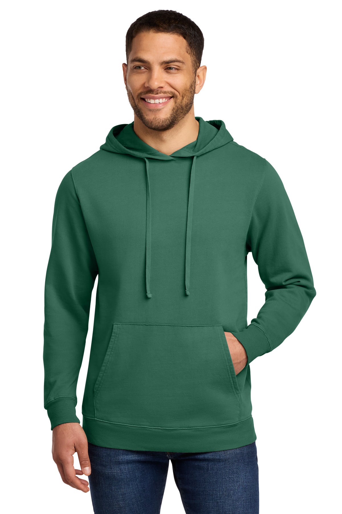 Port & Co ™  Beach Wash ®  Garment-Dyed Pullover Hooded Sweatshirt. PC098H