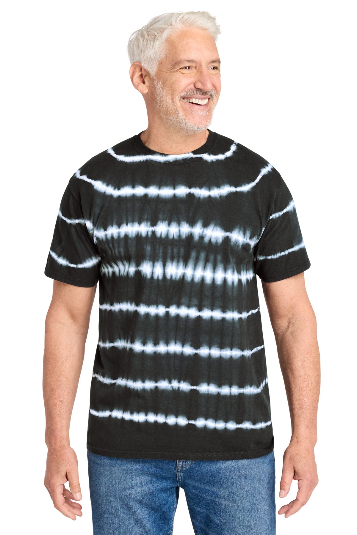 Port & Co ®  Allover Stripe Tie-Dye Tee PC142