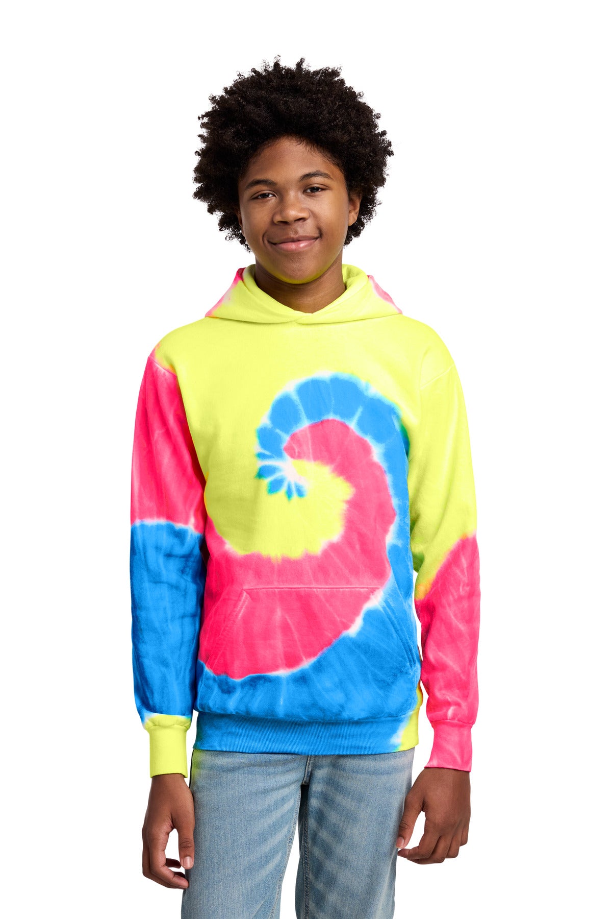 Port & Co ™  Youth Tie-Dye Pullover Hooded Sweatshirt. PC146Y