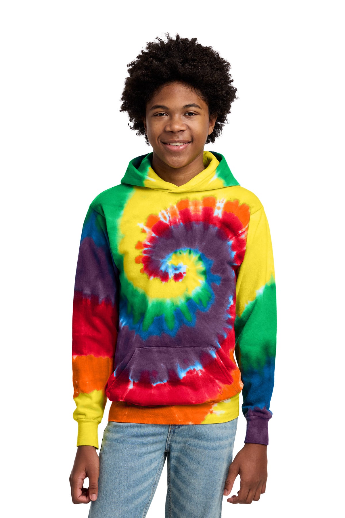 Port & Co ™  Youth Tie-Dye Pullover Hooded Sweatshirt. PC146Y