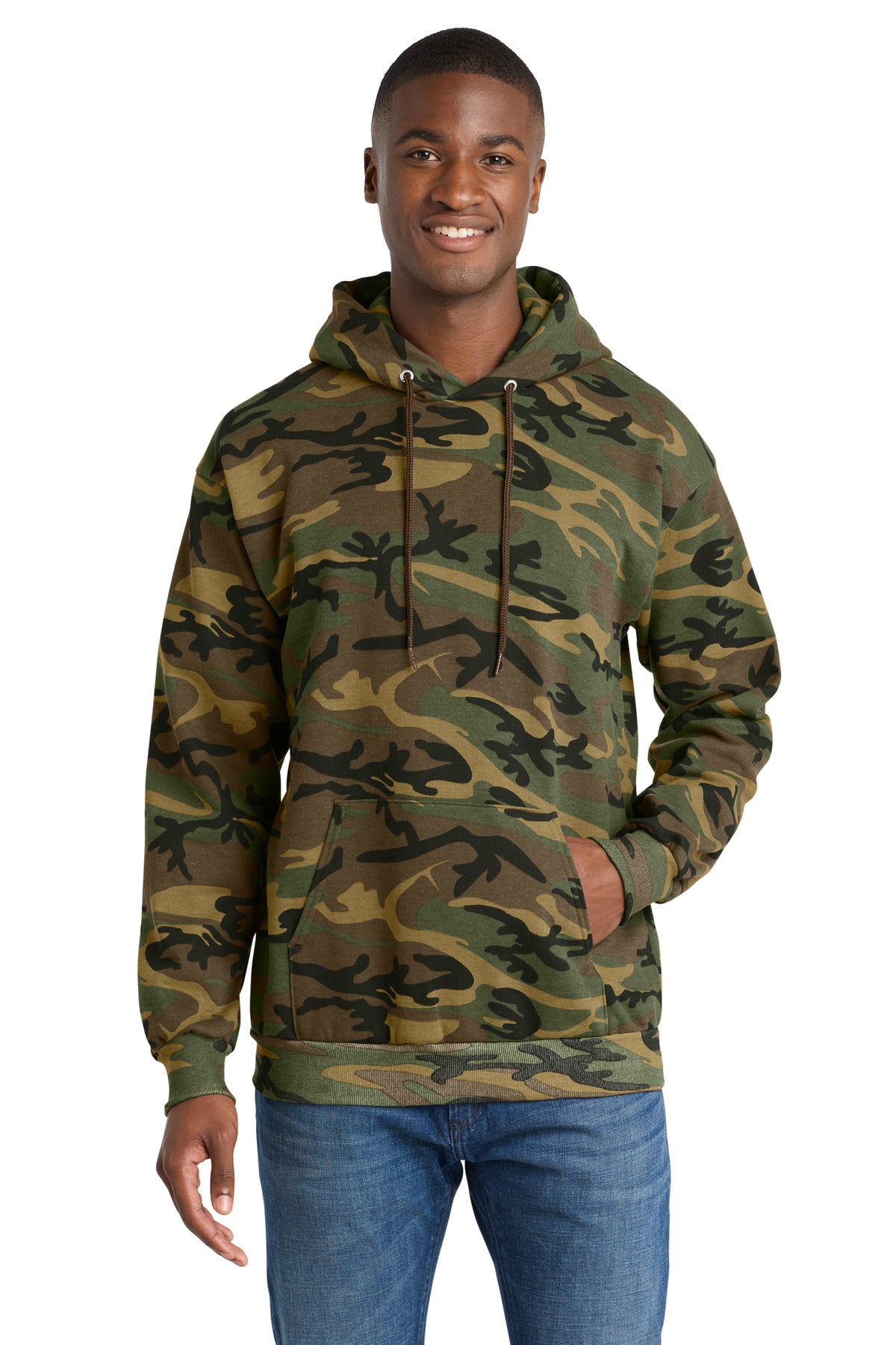 Port & Co ™  Core Fleece Camo Pullover Hooded Sweatshirt. PC78HC