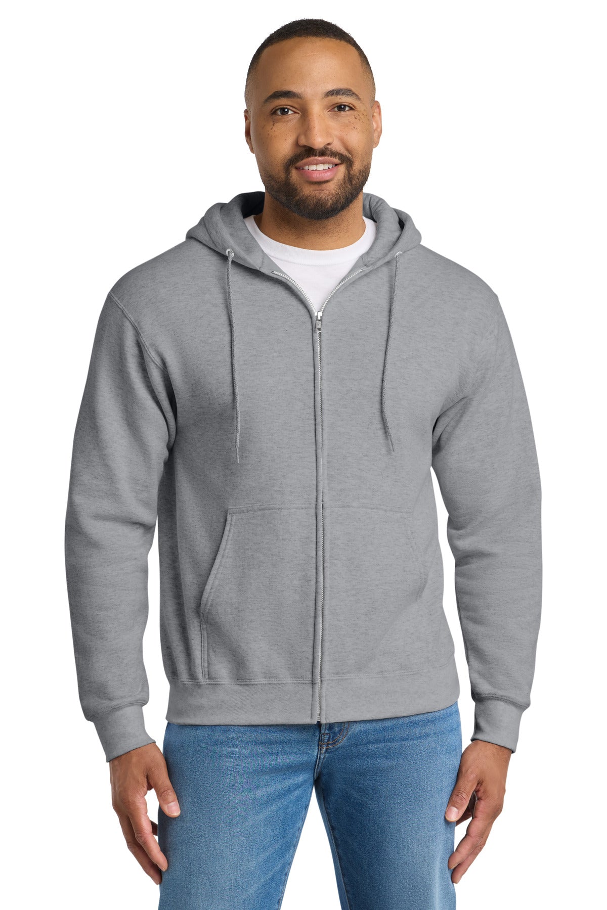 Port & Co ™  Essential Fleece Full-Zip Hooded Sweatshirt.  PC90ZH