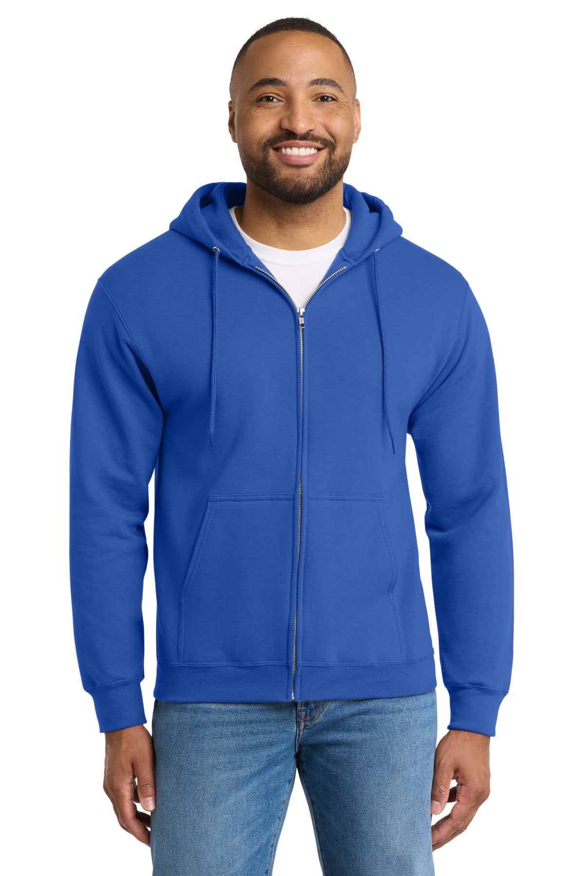 Port & Co ™  Essential Fleece Full-Zip Hooded Sweatshirt.  PC90ZH