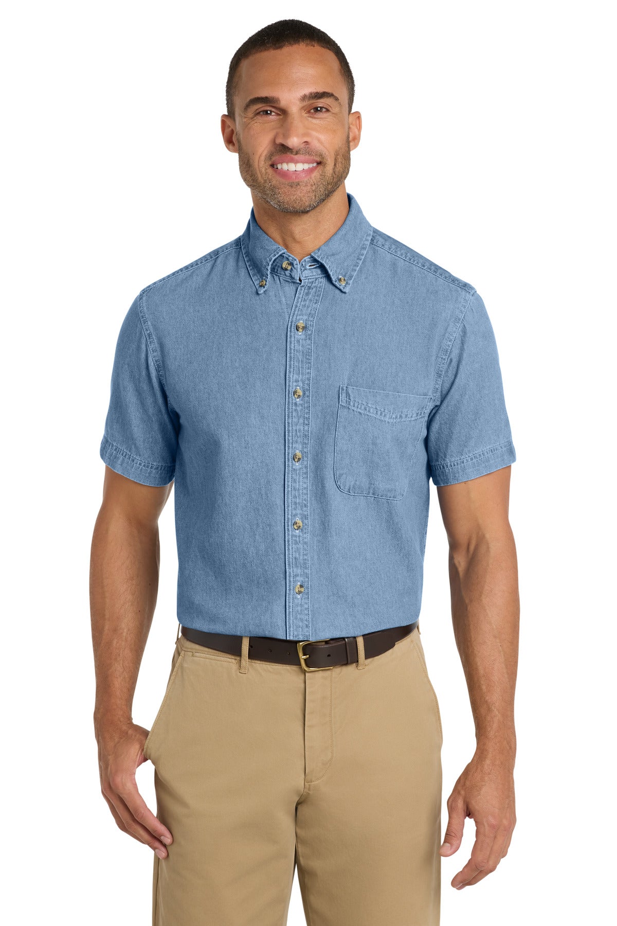 Port & Co ™  Short Sleeve Value Denim Shirt. SP11