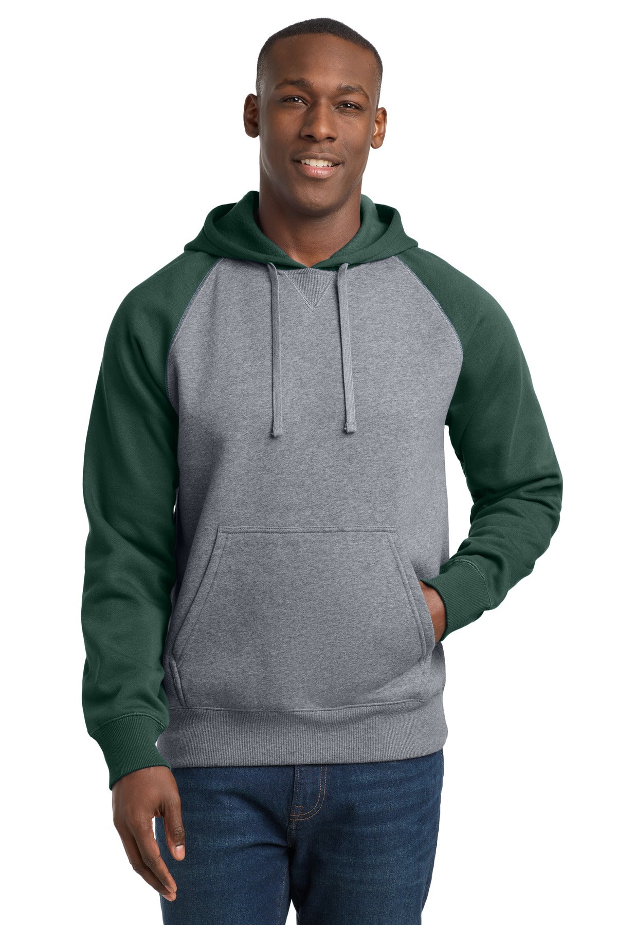 Sport-Tek ®  Raglan Colorblock Pullover Hooded Sweatshirt. ST267