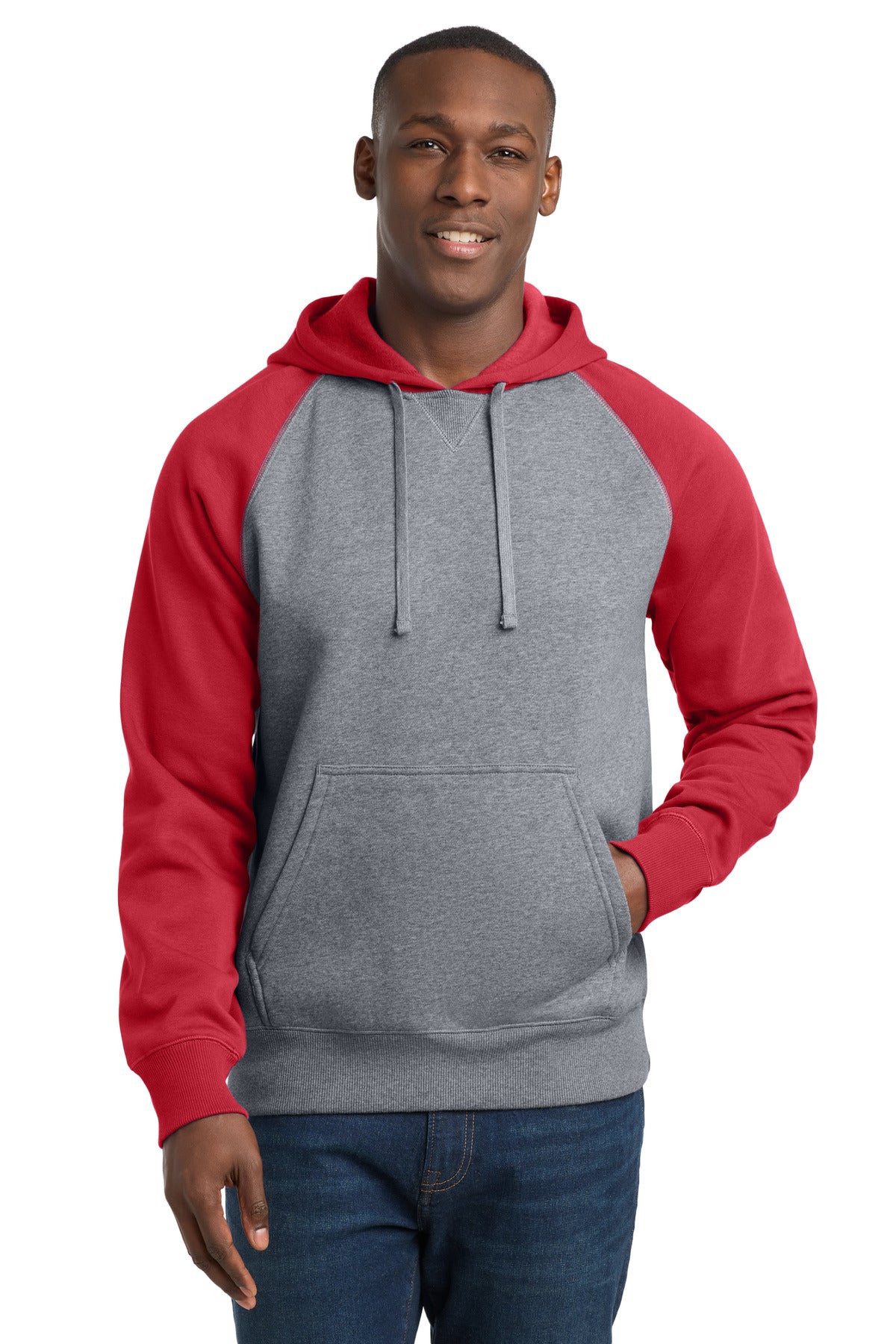 Sport-Tek ®  Raglan Colorblock Pullover Hooded Sweatshirt. ST267
