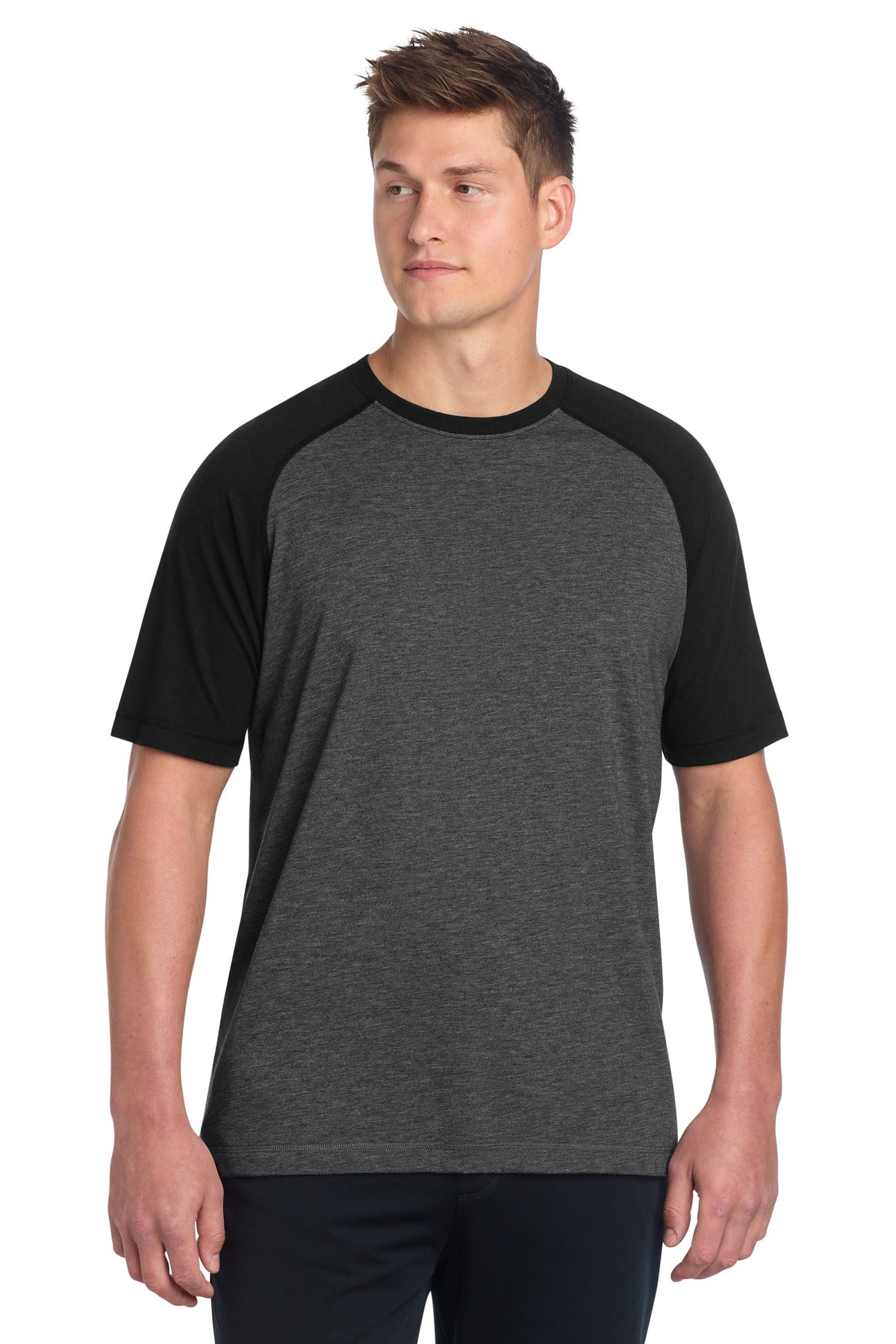 Sport-Tek  ®  PosiCharge  ®  Tri-Blend Wicking Raglan Tee. ST400