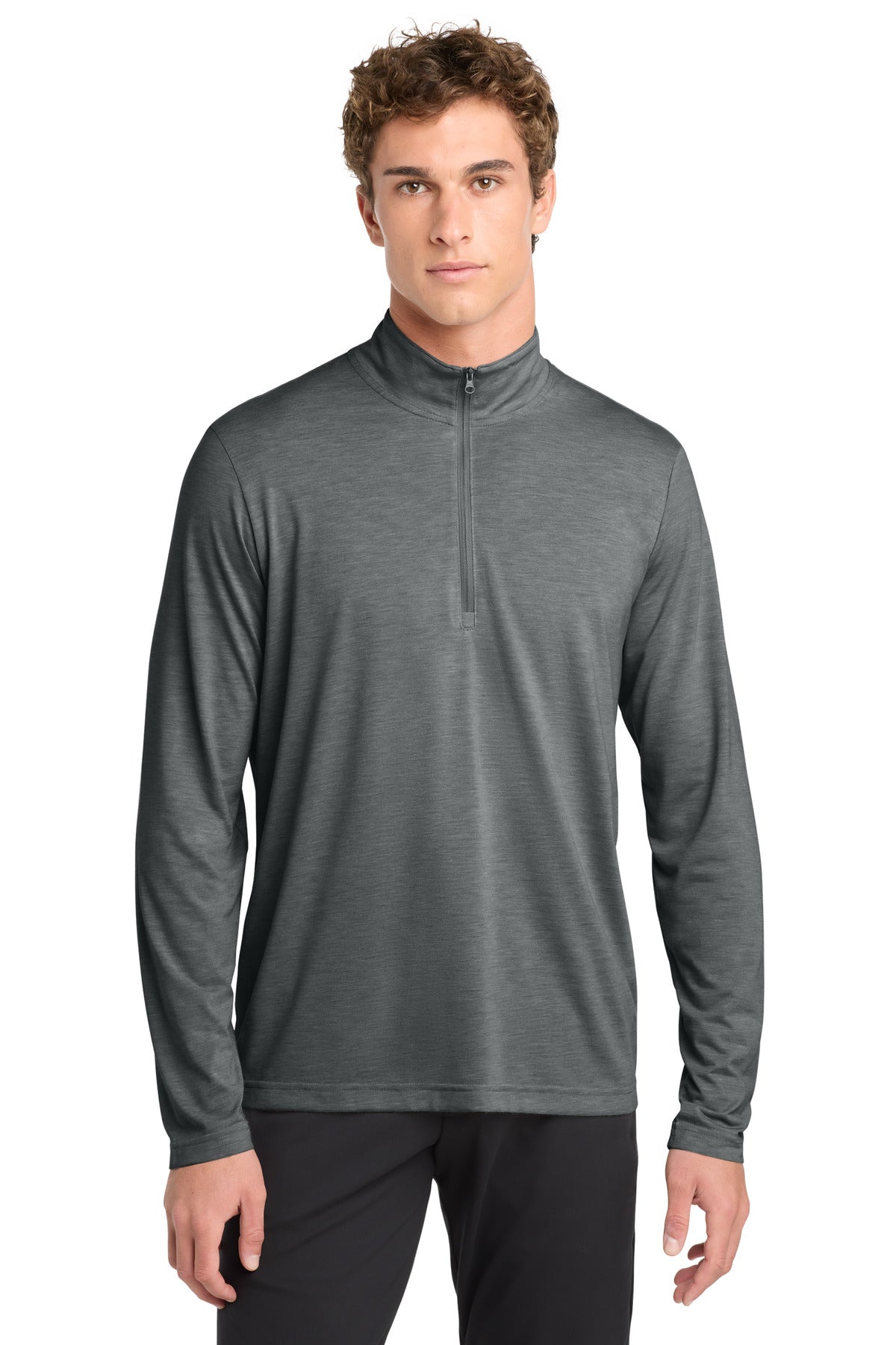 Sport-Tek  ®  PosiCharge  ®  Tri-Blend Wicking 1/4-Zip Pullover. ST407