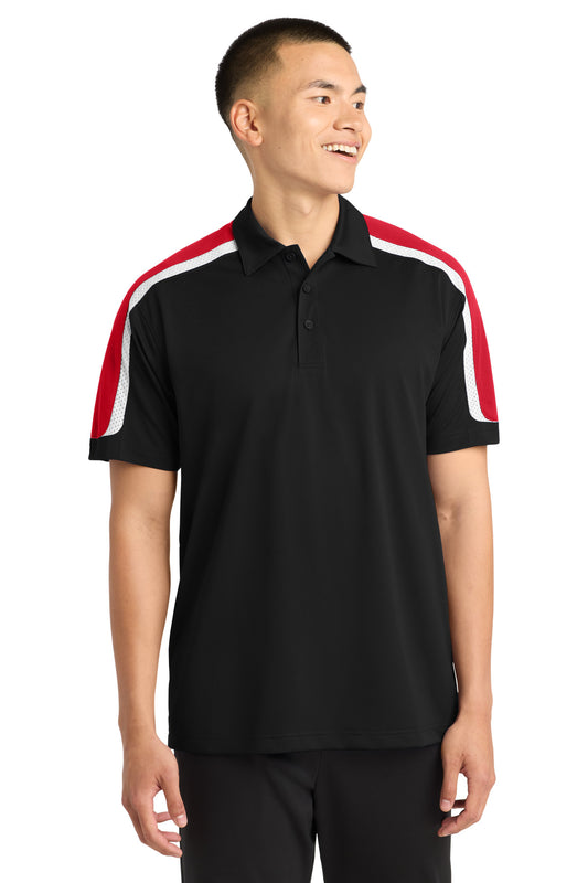 Sport-Tek ®  Tricolor Shoulder Micropique Sport-Wick ®  Polo. ST658