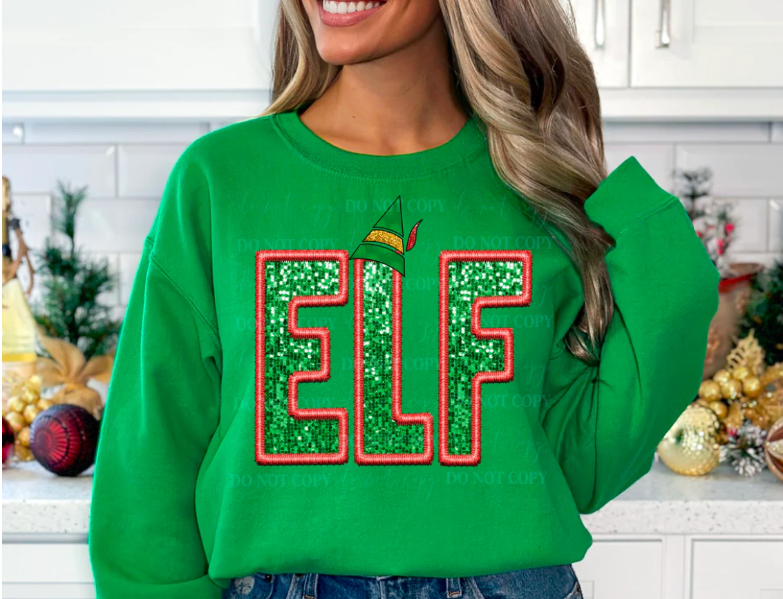 ELF: FAUX Embroidery - DTF (Direct to Film)