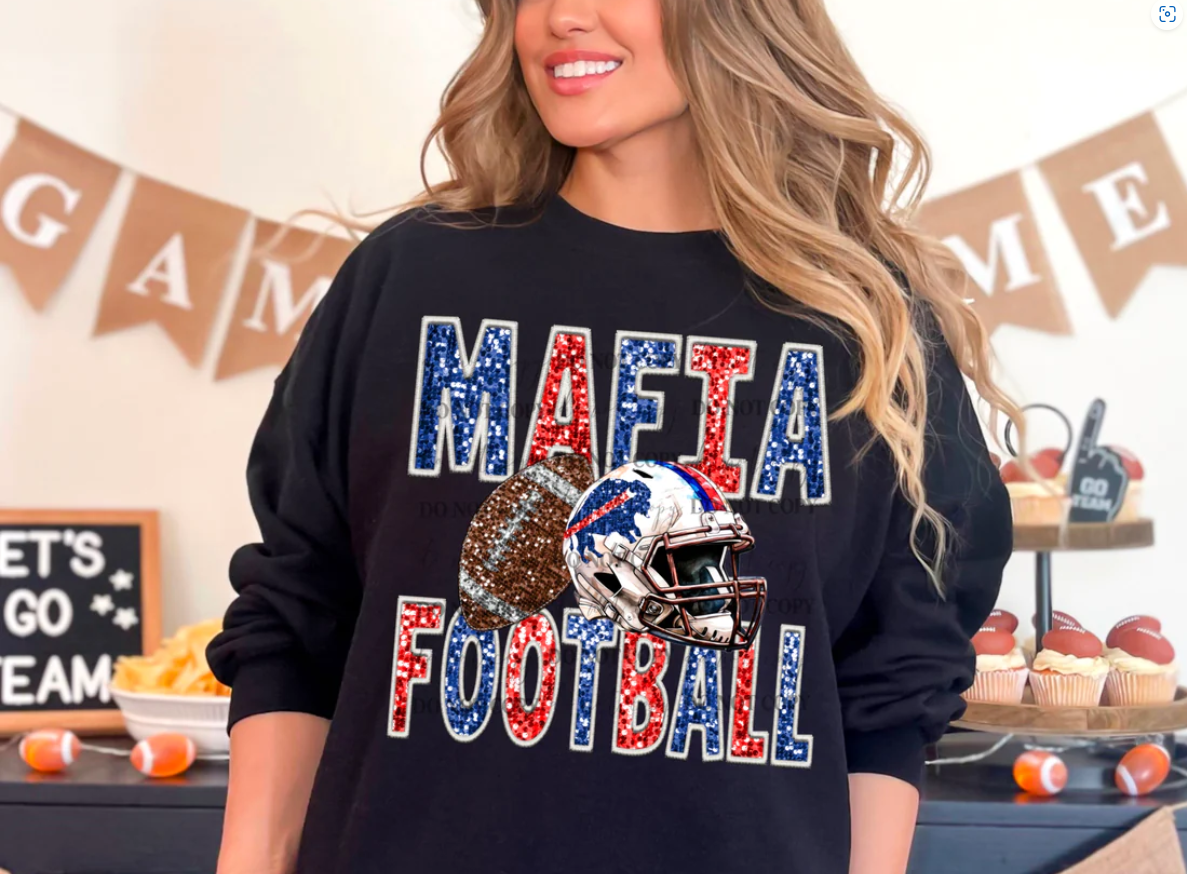 Mafia Football: FAUX Embroidery - DTF (Direct to Film)