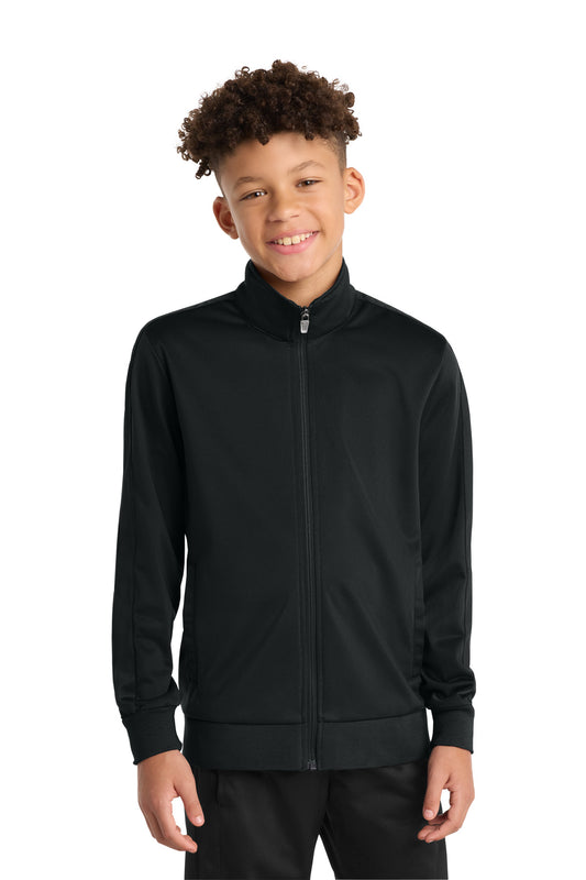Sport-Tek  ®  Youth Tricot Sleeve Stripe Track Jacket. YST94