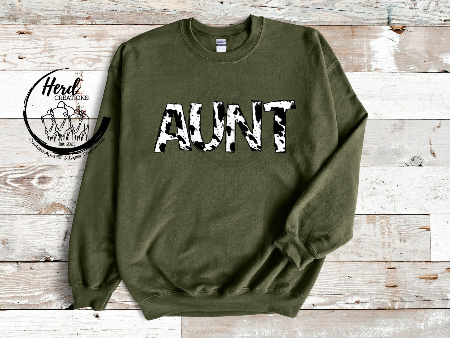 Aunt - Cow Print DTF (Direct to Film)