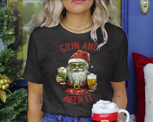 Santa Grin & Beer It - DTF Transfer